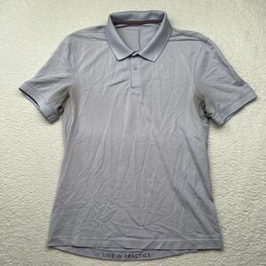 Lululemon Polo Shirt Mens Medium Purple Performance Stretch Golf Athleisure